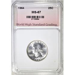 1964 WASHINGTON QUARTER  WHSG SUPERB GEM