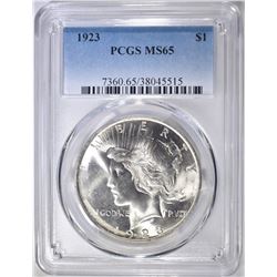 1923 PEACE DOLLAR  PCGS MS-65