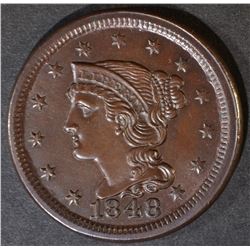 1848 LARGE CENT  GEM UNC