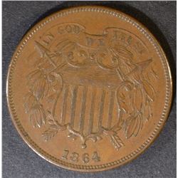 1864 TWO CENT PIECE  UNC