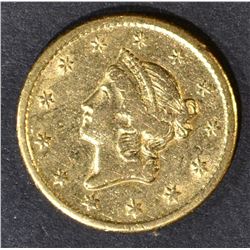 1849-O $1 GOLD LIBERTY  CH AU