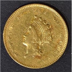 1855-O $1 GOLD INDIAN PRINCESS CH AU