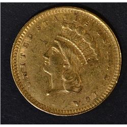 1856 UPRIGHT 5 $1 GOLD INDIAN PRINCESS  AU/UNC