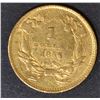 Image 2 : 1856 UPRIGHT 5 $1 GOLD INDIAN PRINCESS  AU/UNC