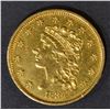Image 1 : 1834 $2.5 GOLD LIBERTY  BU  OLD CLEANING