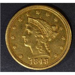 1848-C $2.5 GOLD LIBERTY  CH BU  OLD CLEANING