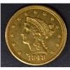 Image 1 : 1848-C $2.5 GOLD LIBERTY  CH BU  OLD CLEANING
