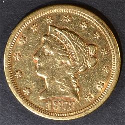 1873-S $2.5 GOLD LIBERTY  AU