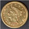 Image 1 : 1873-S $2.5 GOLD LIBERTY  AU