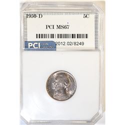 1950-D JEFFERSON NICKEL, PCI SUPERB GEM BU