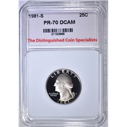 1981-S WASH. QTR, TDCS PERFECT GEM PR DCAM