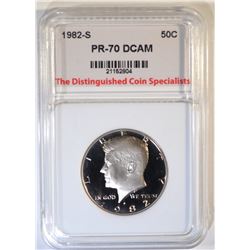 1982-S KENNEDY HALF DOLLAR, TDCS