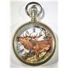 Image 1 : Silver Elgin open face pocket watch, Moose,