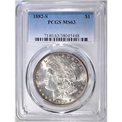 1882-S MORGAN DOLLAR  PCGS MS-63