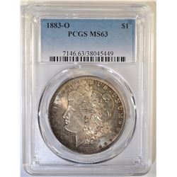 1883-O MORGAN DOLLAR  PCGS MS-63