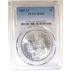 1887-O MORGAN DOLLAR  PCGS MS-64