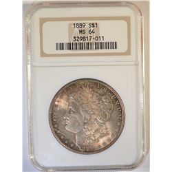 1889 MORGAN DOLLAR  NGC MS-64