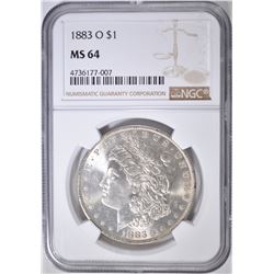 1883-O MORGAN DOLLAR, NGC MS-64