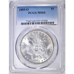 1885-O MORGAN DOLLAR, PCGS MS-64