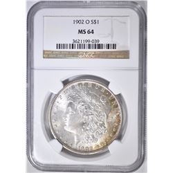 1902-O MORGAN DOLLAR, NGC MS-64