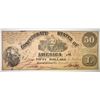 Image 1 : 1861 $50 CONFEDERATE STATES NOTE AU