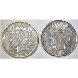 1922-D,S PEACE DOLLARS AU
