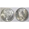 Image 1 : 1922 & 23 PEACE DOLLARS CH BU