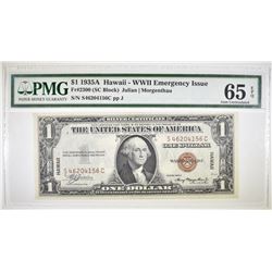 1935A $1 SIVER CERTIFICATE HAWAII   PMG 65 EPQ