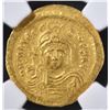 Image 2 : AD 582-602 MAUR. TIBERIUS  AV SOLIDUS NGC MS
