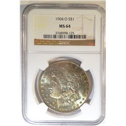 1904-O MORGAN DOLLAR  NGC MS-64