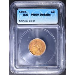 1905 INDIAN HEAD CENT  ICG PR-60 DETAILS