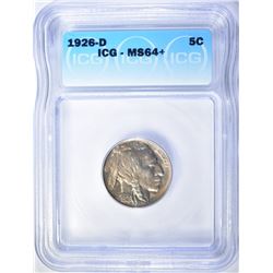 1926-D BUFFALO NICKEL  ICG MS-64+