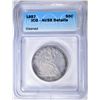Image 1 : 1887 SEATED LIBERTY HALF DOLLAR  ICG AU-58 DETAILS