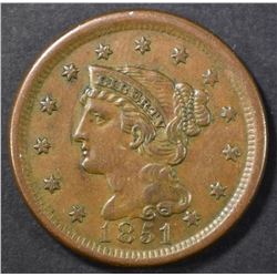 1851 LARGE CENT AU/BU