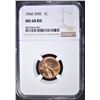 Image 1 : 1966 SMS LINCOLN CENT, NGC MS-68 RED