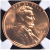 Image 2 : 1966 SMS LINCOLN CENT, NGC MS-68 RED