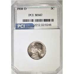 1950-D JEFFERSON NICKEL, PCI SUPERB GEM BU