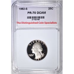 1982-S WASH. QUARTER, TDCS PERFECT GEM PR DCAM