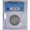 Image 1 : 1938-D WALKING LIBERTY HALF DOLLAR ANACS VF-20