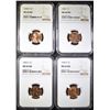 Image 1 : 1949-S, 55-S, 68-P,D LINCOLN CENTS NGC MS-66 RD