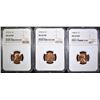 Image 1 : 1968-D, 70-D & 73-D LINCOLN CENTS, NGC MS-66 RED