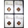Image 1 : 1971, 72, 73, 74 LINCOLN CENTS NGC MS-66 RD