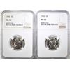 Image 1 : (2) 1965 NICKELS NGC MS-66
