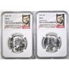 Image 1 : 2-1964 KENNEDY HALF DOLLARS, NGC MS-65