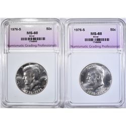 2 - 1976 S KENNEDY HALF DOLLARS