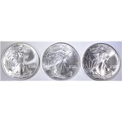 3-BU 1998 AMERICAN SILVER EAGLES