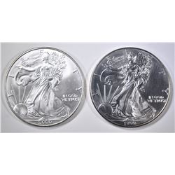 1999 & 2000 AMERICAN SILVER EAGLES