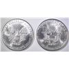 Image 2 : 1999 & 2000 AMERICAN SILVER EAGLES
