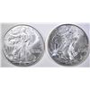 Image 1 : 2001 & 2002 AMERICAN SILVER EAGLES