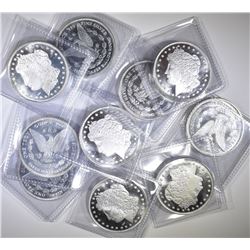 10-ONE Oz .999 SILVER MORGAN DOLLAR REPLICAS